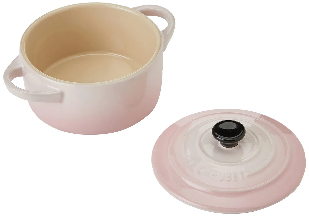 Le Creuset Mini cocotte de cerámica de gres, 10 cm, 0, 2L, Shell Pink, 71901107770100
