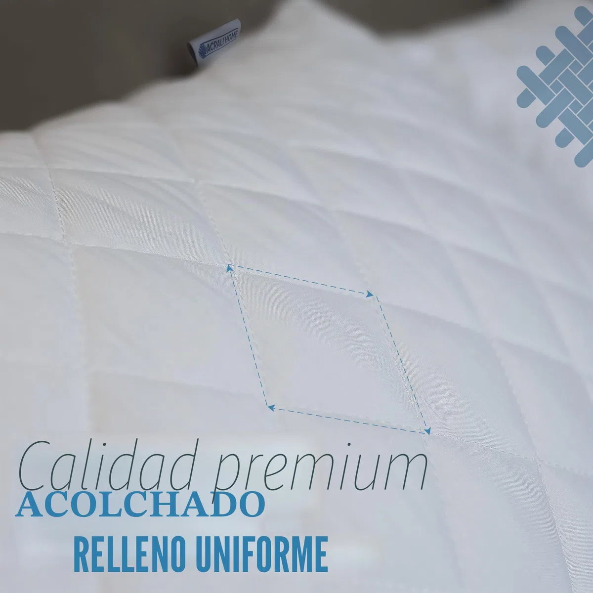 ACRALI HOME - Juego de 4 protectores de almohada acolchados con cremallera - 50x75 cm - Fundas protectoras para almohada de microfibra hipoalergénicas con cremallera, suaves, transpirables y lujosas