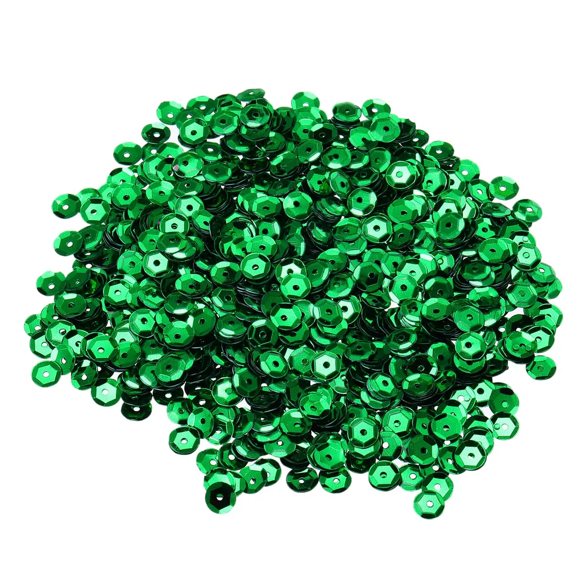 sourcing map 20000 piezas de lentejuelas sueltas de 6 mm a granel, lentejuelas bordadas, lentejuelas redondas con agujeros para hacer joyas, manualidades, costura, maquillaje, uñas, color verde