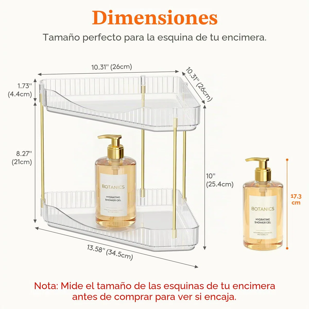Lifewit Organizador de 2 Niveles para Encimera de Baño, Organizador de Plástico para Maquillaje y Cuidado de la Piel, Bandeja y Estante para Cosméticos en Dormitorio, Tocador, Cocina (Transparente)