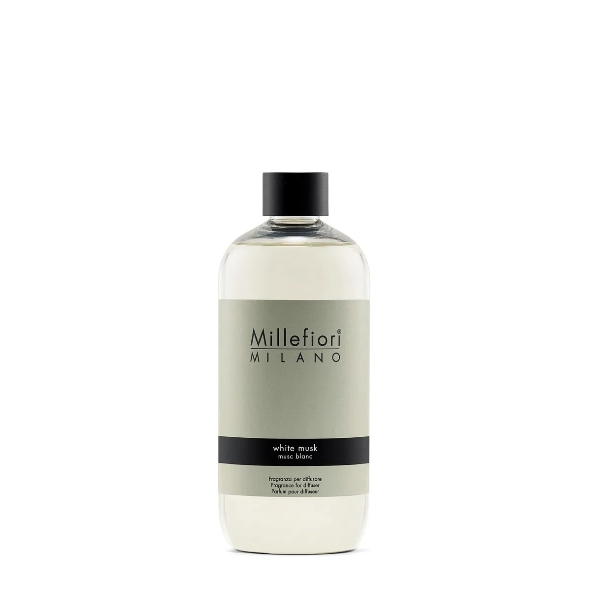 Millefiori Milano Recarga para Difusor de Varillas 500 ml White Musk – Aroma Talcado Floral con Almizcle Blanco, Iris y Vainilla