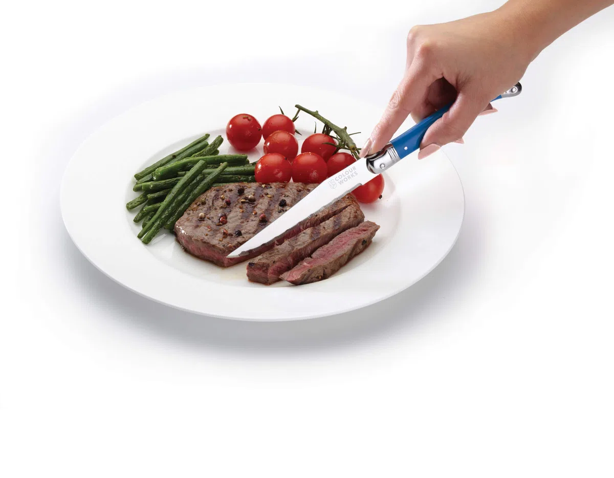 Colourworks Cuchillos Carne, Juego de Seis Piezas, Multicolor