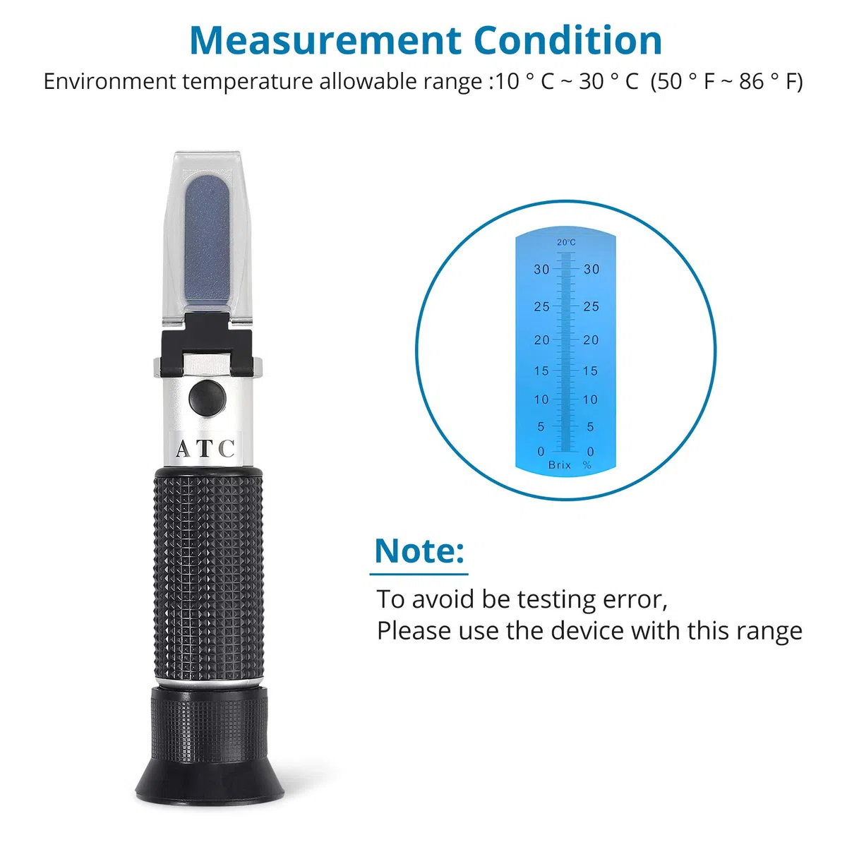 Proster Refractómetro digital Brix de mano para pruebas de azúcar 0-32%, con compensación automática de temperatura, ideal para mermeladas, frutas y bebidas, incluye 3 pipetas y estuche de