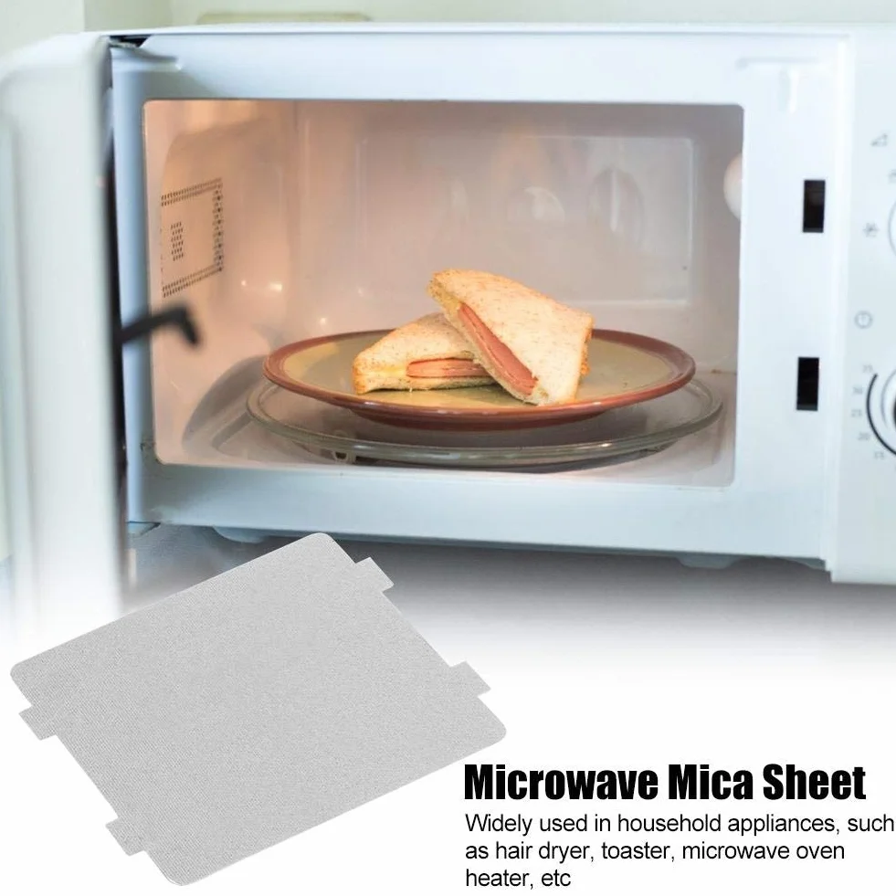 Placa de mica para horno - 10 piezas de horno de microondas Hoja de mica para horno de microondas Pieza de reparación 108x99 mm