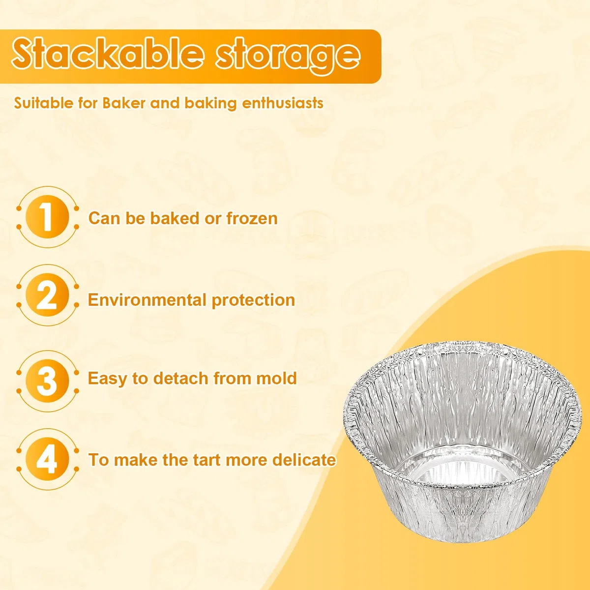 Kafei Ramekin - de 150 vasos de aluminio para hornear (aluminio)