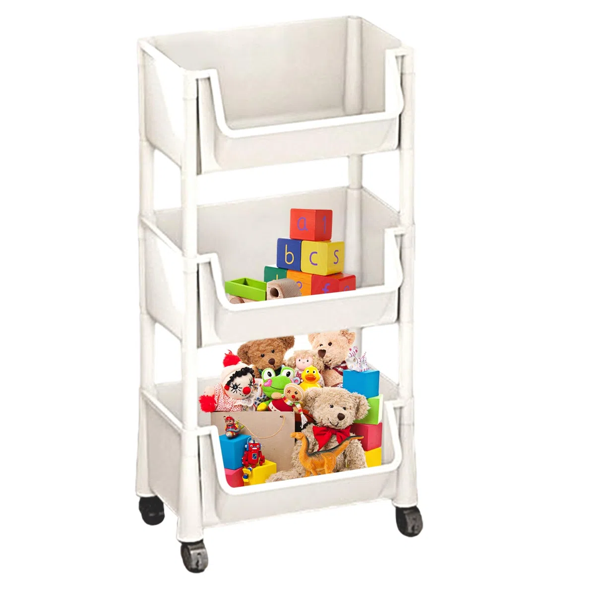 Organizador de Libros para Carrito con Ruedas – Multi – Estantería de Almacenamiento móvil – Carrito Compacto de Utilidad | Stationery Snacks Organizador para Espacios pequeños Espacios