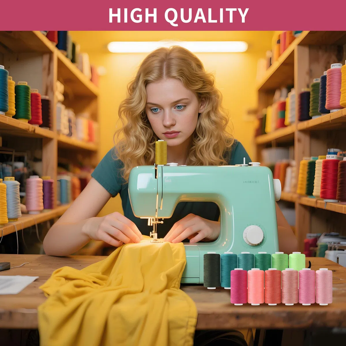 Juego de Hilos De Coser 400 yardas de Hilos De Coser Para Maquina 36 colores de hilo de coser con 36 carretes de poliéster de alta resistencia Apto para todas las máquinas de coser y máquinas overlock