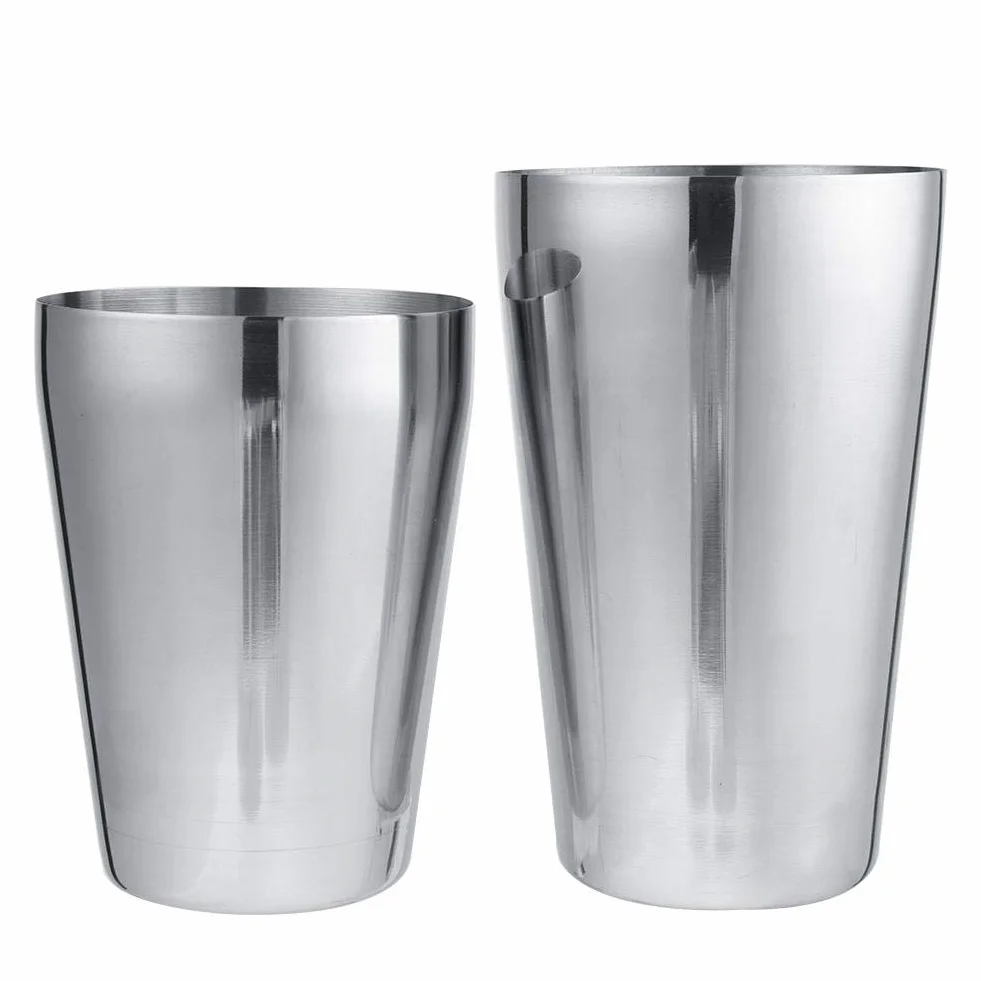 Zerodis- Coctelera Acero Inoxidable Coctelera Profesional Coctelera de Acero Inoxidable para Hogar Restaurante Bar(600/450ml)