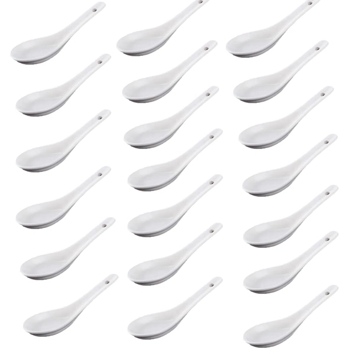 Vastsea 20 Piezas Cucharas de sopa, Cucharas de Mesa, Cucharas redondas, Adecuada para Cocina, Hogar, Lavavajillas y Microondas (Blanco)