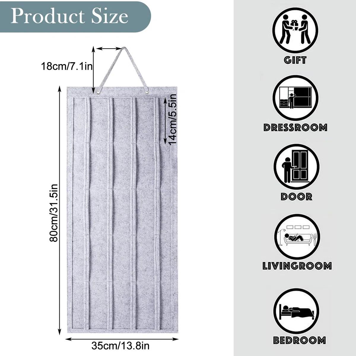 Soporte de Almacenamiento Lazos para Niñas, Organizador de Diademas Soporte para Lazos Fieltro para Puerta Armario Pared Habitación Niña