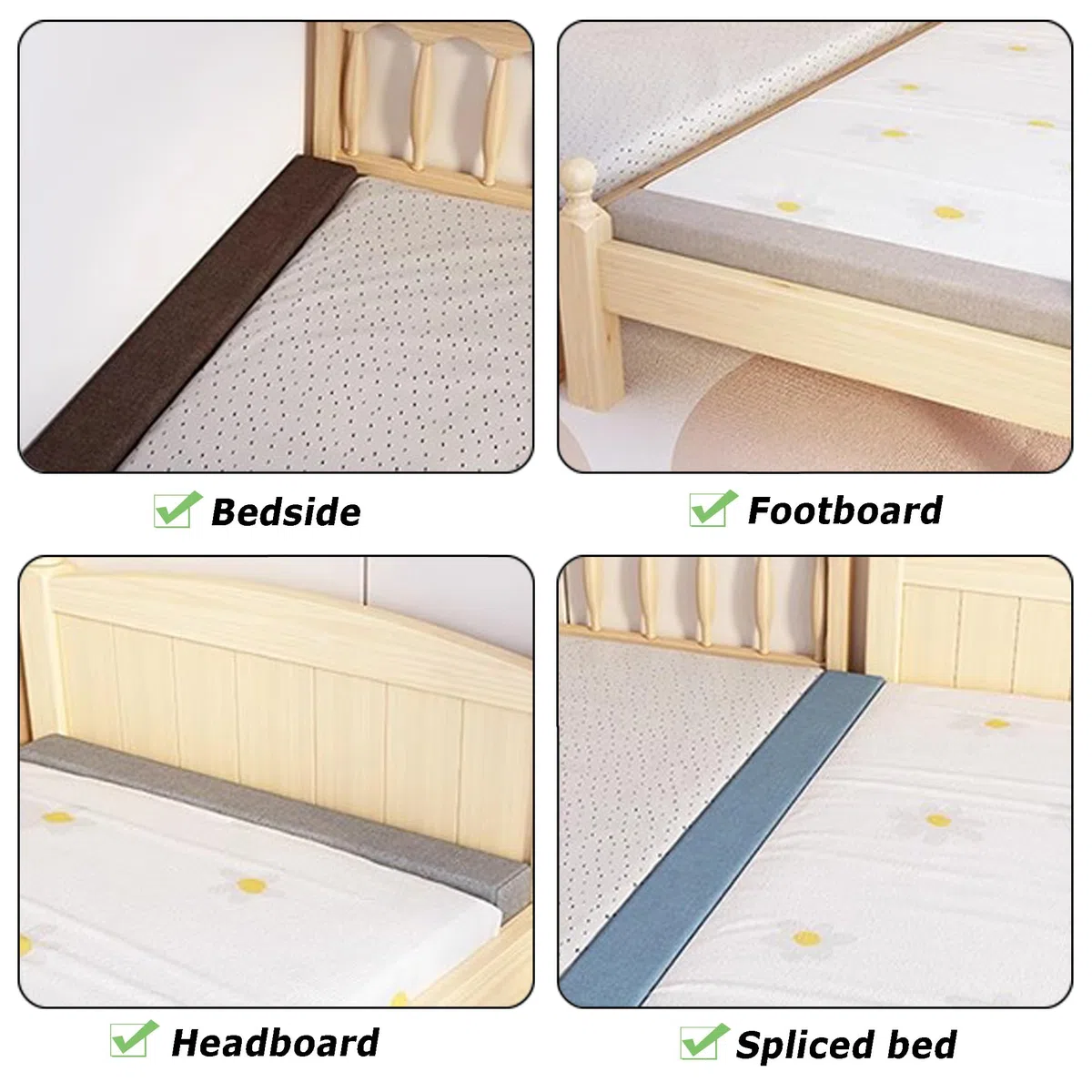 Relleno de colchón de tamaño personalizado con cremallera para cama individual, Queen, matrimonial, doble, extensor de colchón, puente de cama, cojines de almohada para cabecero (150 x 10 x 8 cm