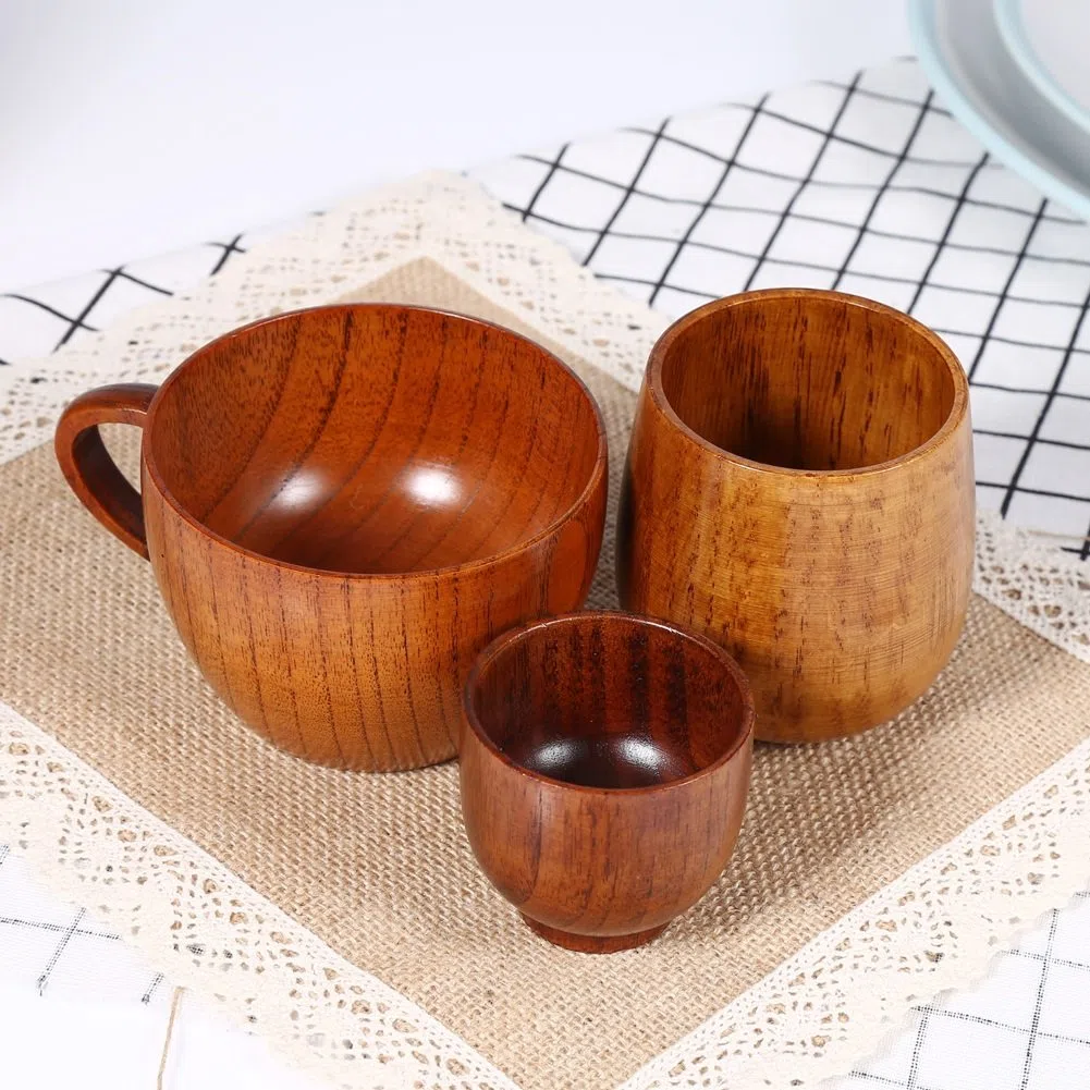 Yosoo Copa de Madera de Primer Nivel Natural Hecho a Mano Taza de café de Madera Tazas de té Tazas Decorativas Regalo clásico Premium (Style : #1)
