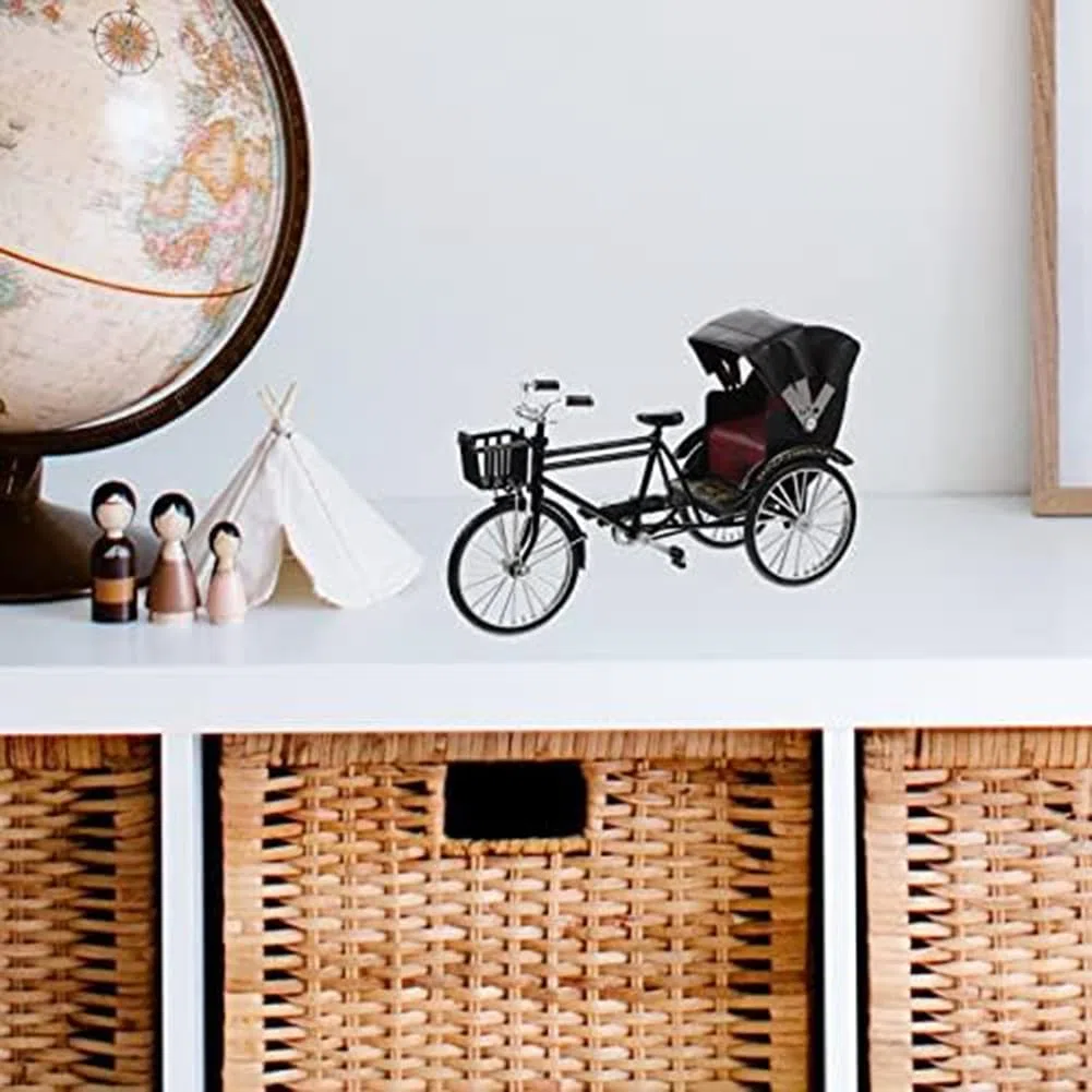 Muñeca retro de moto, escultura clásica de bicicleta, colección de vehículos antiguos, muebles retro vintage