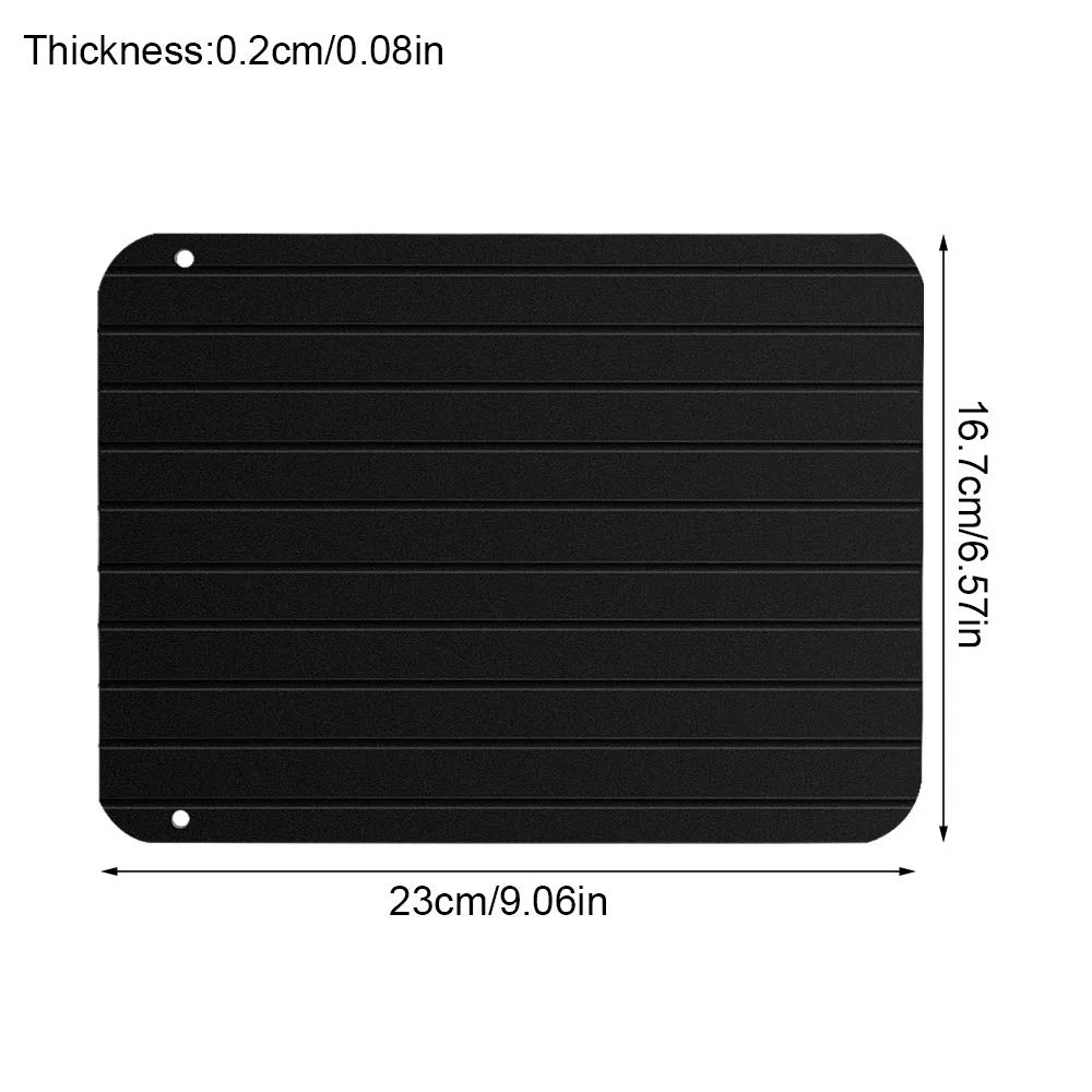 Placa de descongelación rápida de Alimentos, con Ranura y 4 alfombras, sin Electricidad, microondas, Agua Caliente/descongelación rápida, Apta para Pescados/Carne/Alimentos congelados (29,5 x 20,8 x