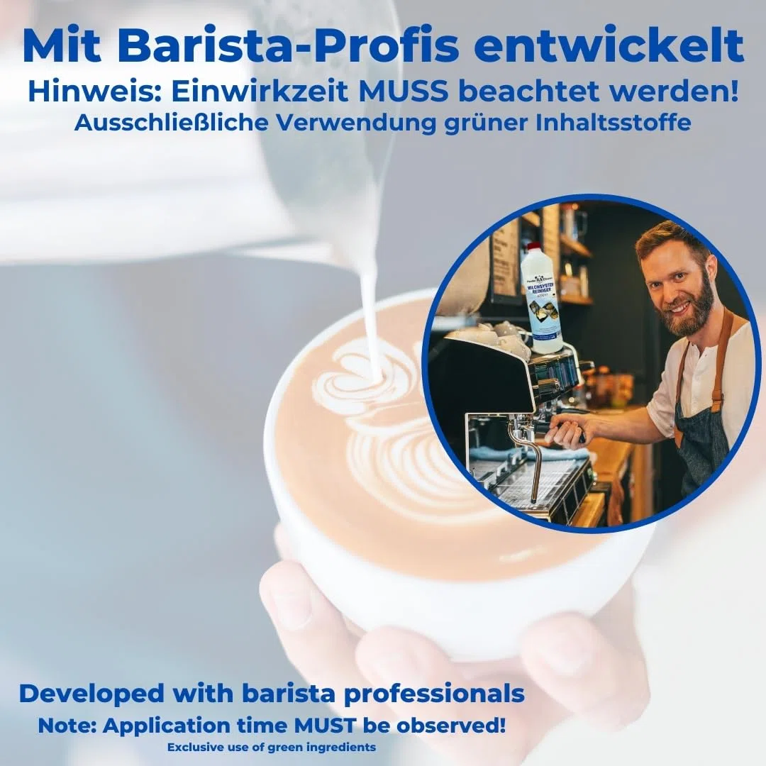 PandaCleaner limpiador del sistema de leche para máquinas de café totalmente automáticas - concentrado de 1000 ml para aparatos de todas las marcas - limpiador de espuma de leche para máquinas