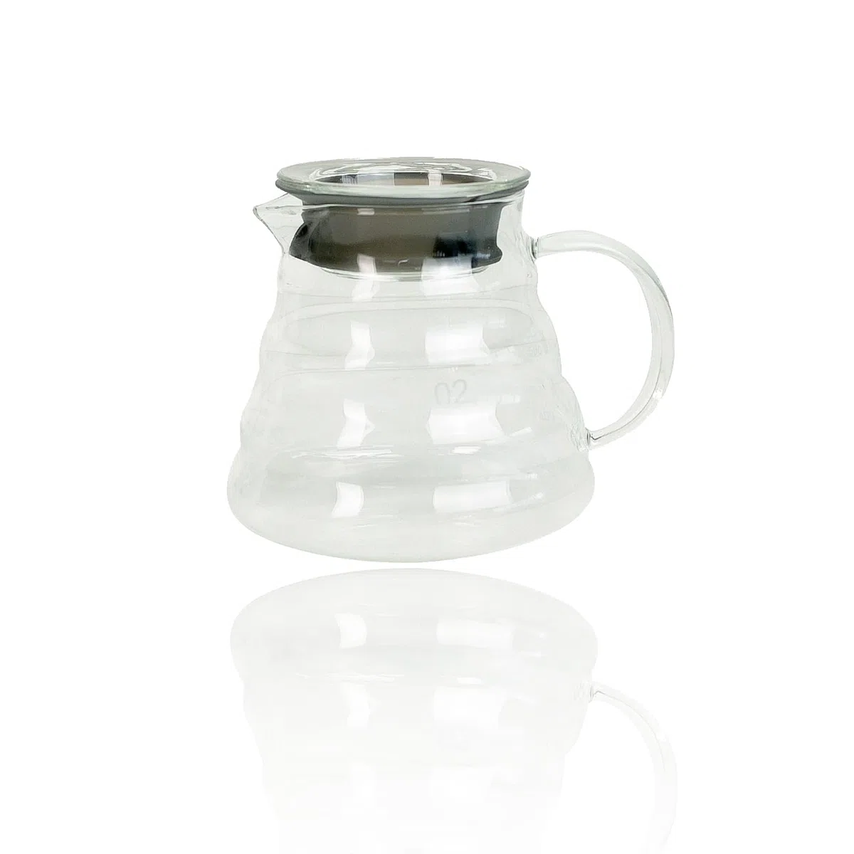 Agatige V60 Servidor De Café De Vidrio, 500ML Profesional Transparente De Gran Capacidad Jarra De Café Expreso Con Mango Jarra Cafe Jarra De Crema De Vidrio Server De Café Y Té Para Mostrador Cocina