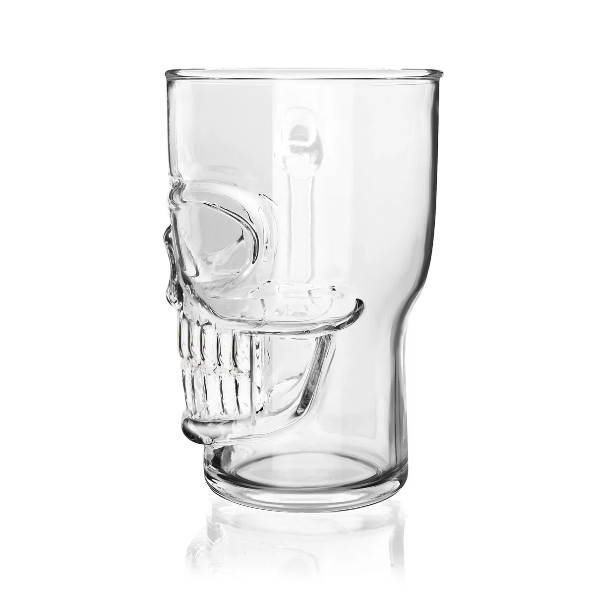 Final Touch FTA1862 Cráneo gótico Cerveza Lager Pint Glass, Barware de Halloween