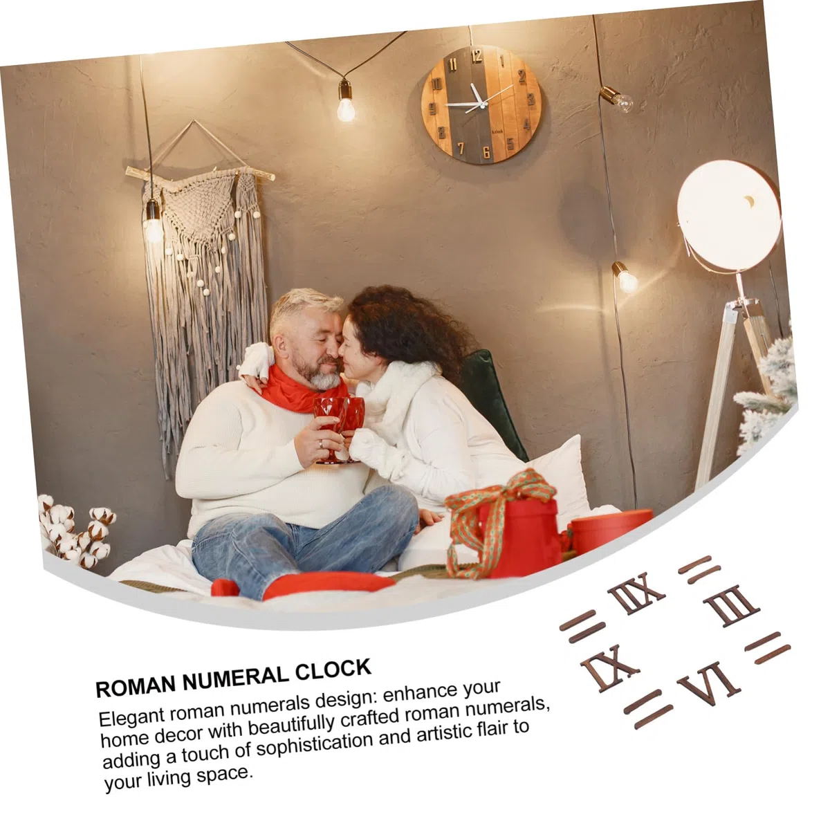 12piezas Kit De Reloj De Pared Números Romanos De Madera Formas De Reloj Accesorios De Bricolaje Para Decoración Del Hogar Recortes De Madera Sin Terminar