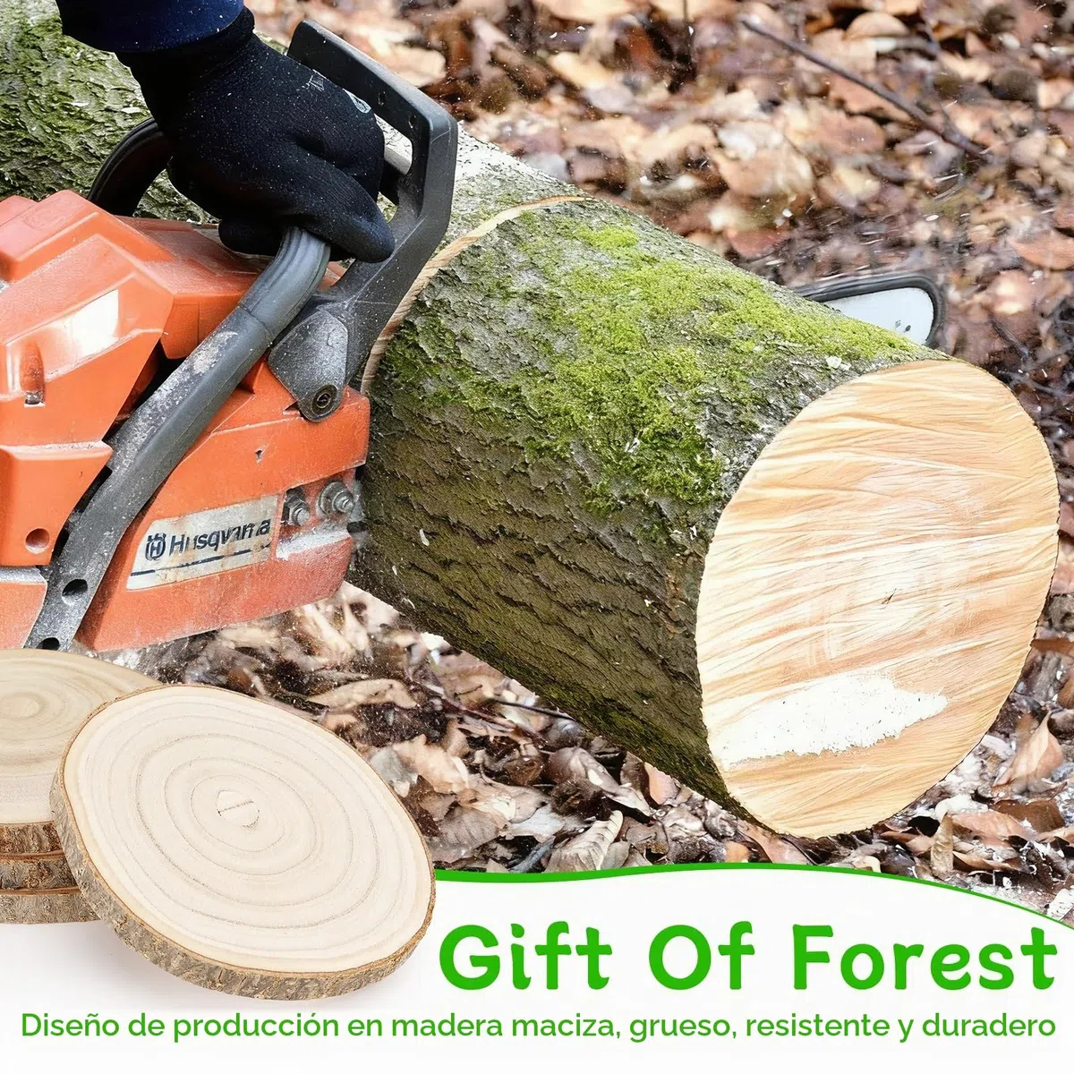 4 Unidades De 20-23 cm Rodajas de Madera, Troncos Madera Decoracion, Manualidades, Rodajas con Corteza para Arte de Navidad, Adornos para Manualidades
