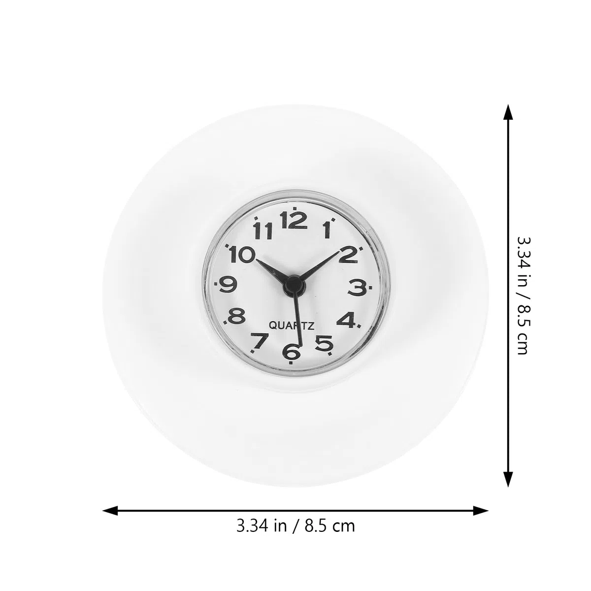 Amosfun Reloj De BañO Impermeable con Ventosa, Reloj De Pared para Y Cocina, DiseñO Moderno Sin Batería, Espejo De Vidrio