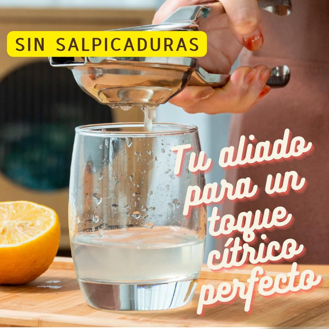 Exprimidor Limon manual grande 8 cm diámetro, Exprimidor de limon, Exprimidor limones manual cocina, Exprimidor para Cítricos, prensa acero inoxidable Natur Cocina, Restaurante