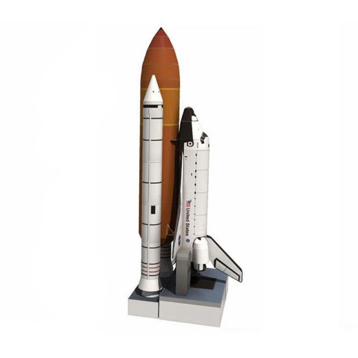 MOOKEENONE Cohete de papel modelo 1: 150 transbordador espacial Atlantis hecho a mano cohete espacial DIY (kit desmontado)