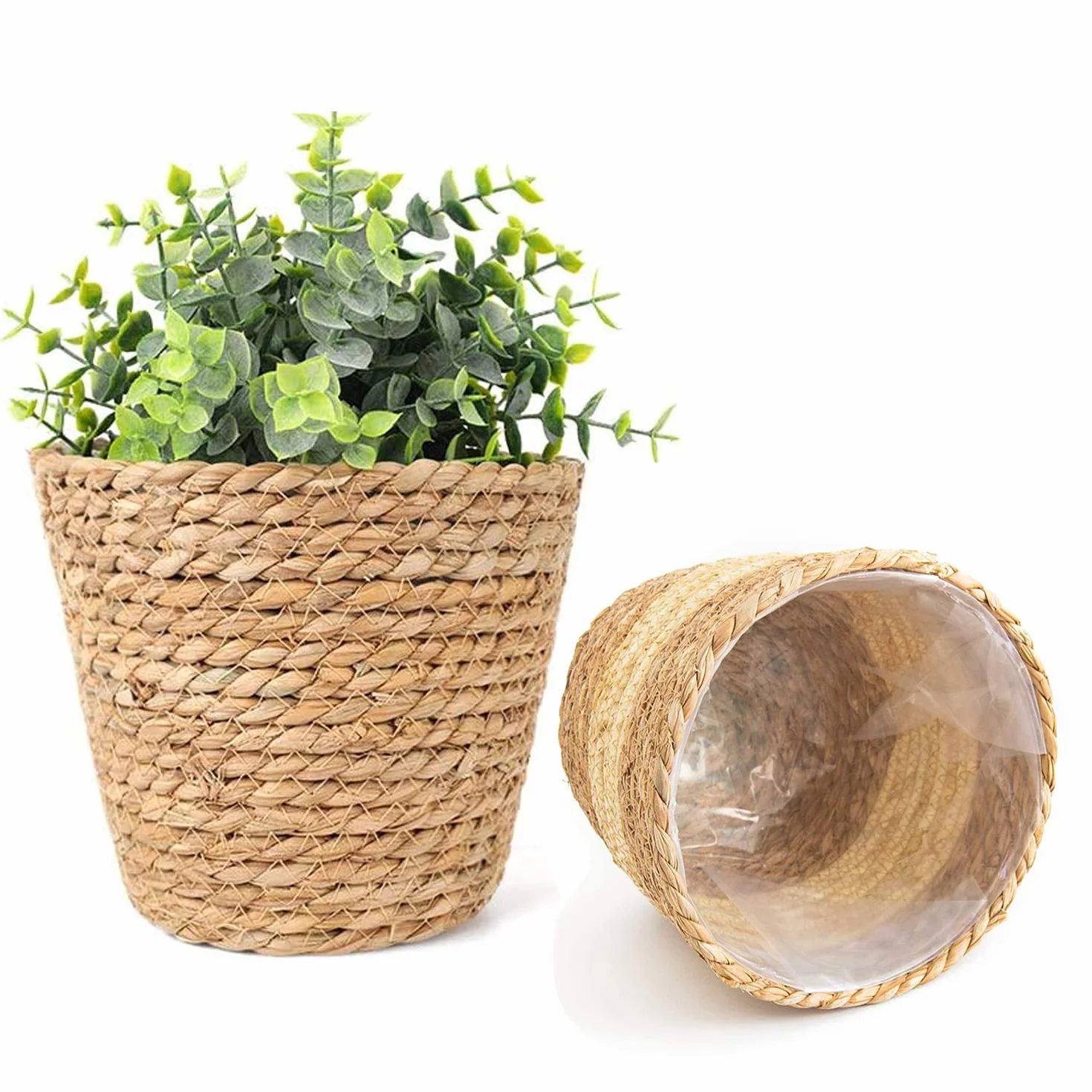 7Wunderbar Seagrass Basket, Plant Baskets, Flower Basket, Plant Basket, Plant Pots, Planters, Storage Basket, 18 cm