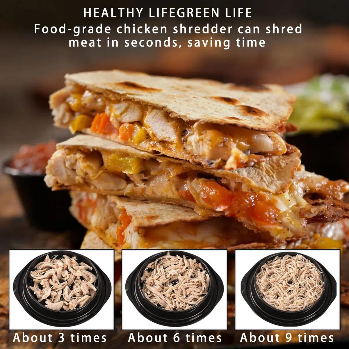 Desmenuzador de Pollo, Trituradora de Carne pollo, Trituradora de pollo y Carne, Herramienta para Triturar Carne con Asas y Base Antideslizante, para Verduras,Carne de Cerdo,Pollo