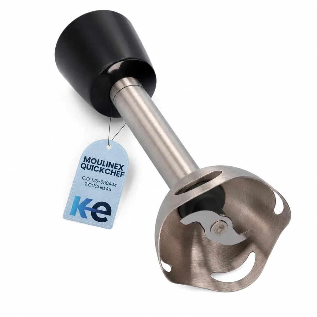 ANAKEL HOME Brazo de Batidora MS-650444 Compatible con Batidora QuickChef DD655810 | Acero Inoxidable, 2 Cuchillas | Color Negro