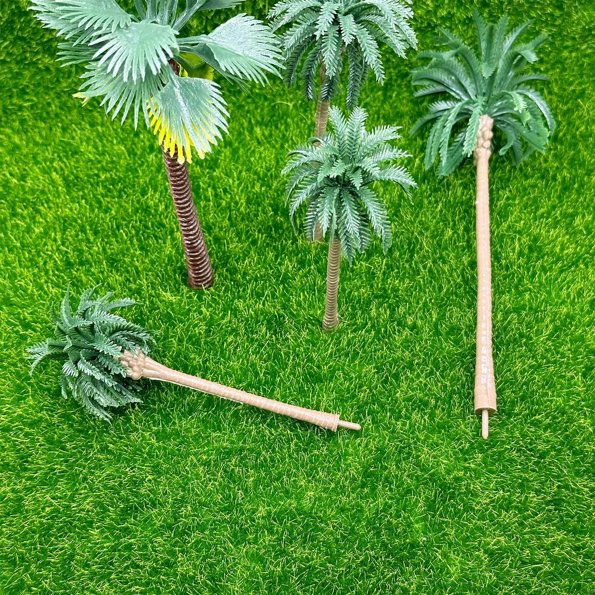 Cayway 36 árboles de maqueta, palmeras miniatura, plástico, coco bricolaje, decoración jardín