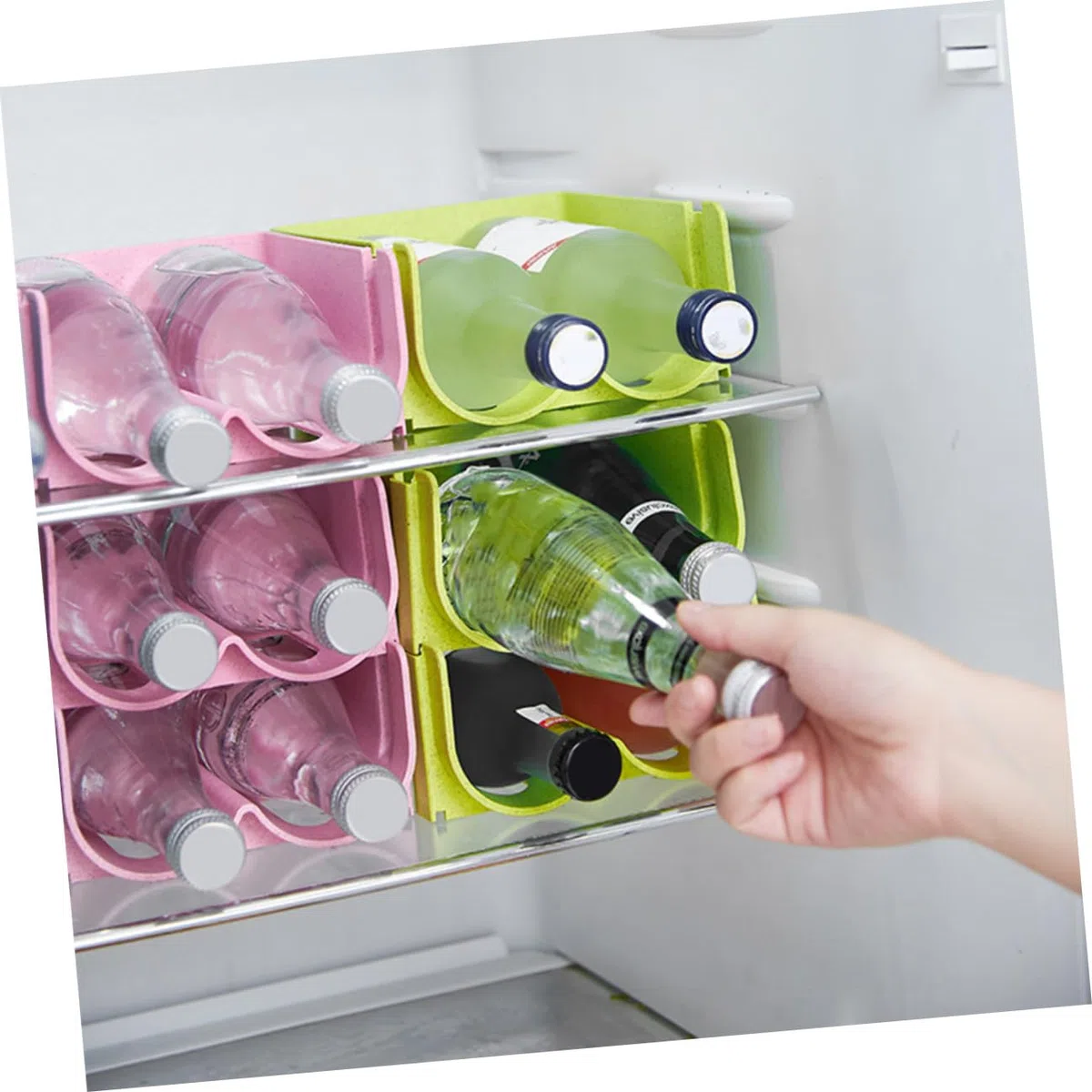 Estante De Cerveza Multifunción Apilable 3 Piezas Organizador De Botellas para Cocina Bar Y Oficina Soporte Estable para Almacenamiento De Bebidas Y Refrescos