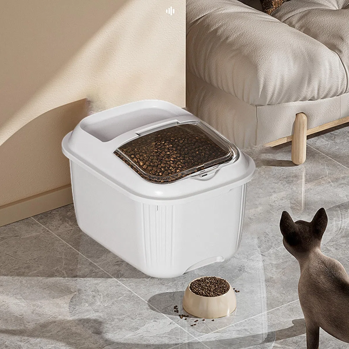 Dispensador de arroz de 5 kg, caja de almacenamiento de arroz de cocina con tapa transparente, contenedor de almacenamiento hermético Ric, dispensador de alimentos secos para harina de granos