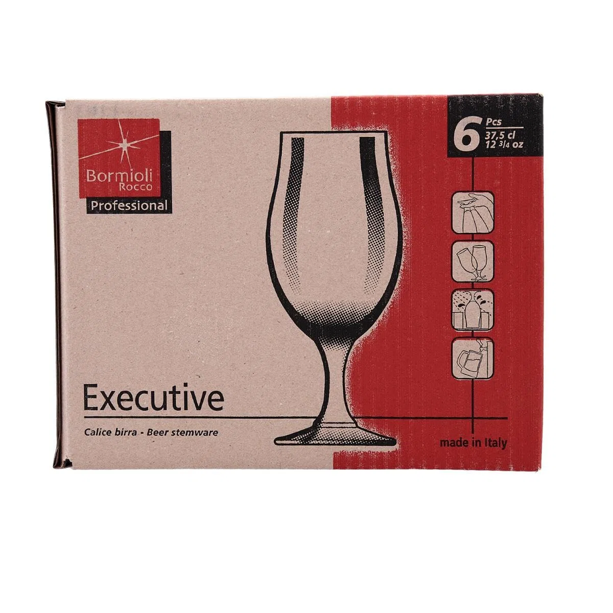 BORMIOLI ROCCO EXECUTIVE Caja 6 Copas Cerveza Vidrio 37Cl