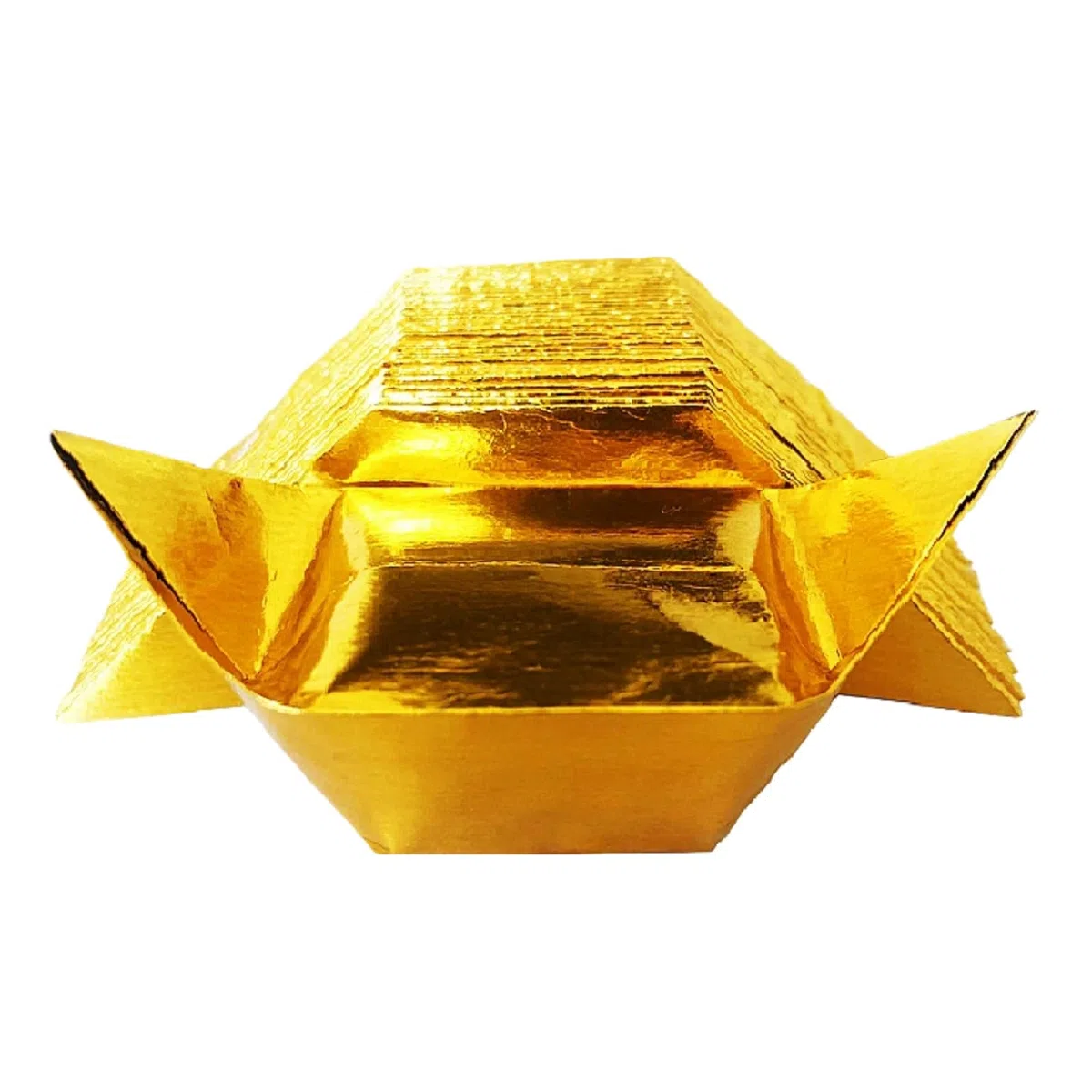 Ancestro de lingotes de papel de Joss dorado, Papel Joss chino tradicional, 500 piezas, semiacabado en oro y plata, varios tamaños(Gold Ingot,5.1 x 3.9 inch (13 x 10 cm))