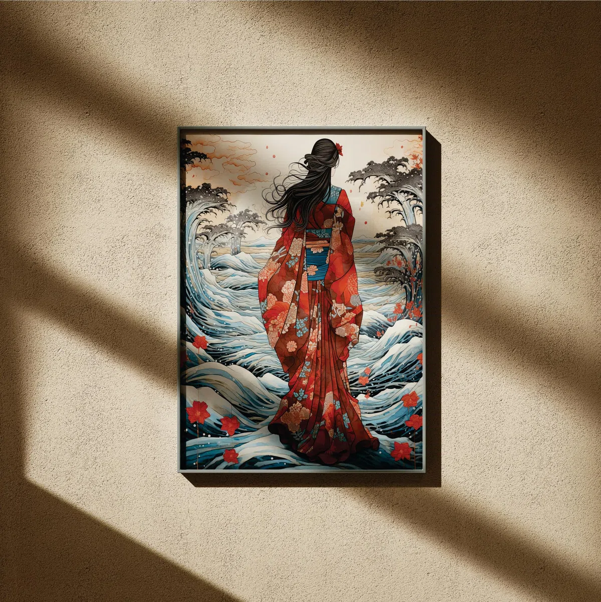 Papel de arroz Mujer Japonesa, 29 x 40cm (1pc) - para Muebles Póster Decoupage by CRAFT KREATIVELY