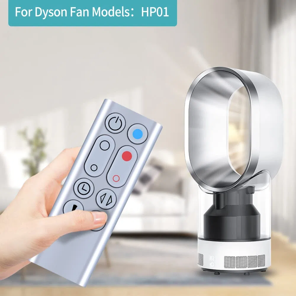 Nuevo Mando a Distancia para Ventilador Compatible con Dyso n HP00 HP01 AM09 Pure Hot+Cool Link Desk Air Purifier, Material no metálico, Plata