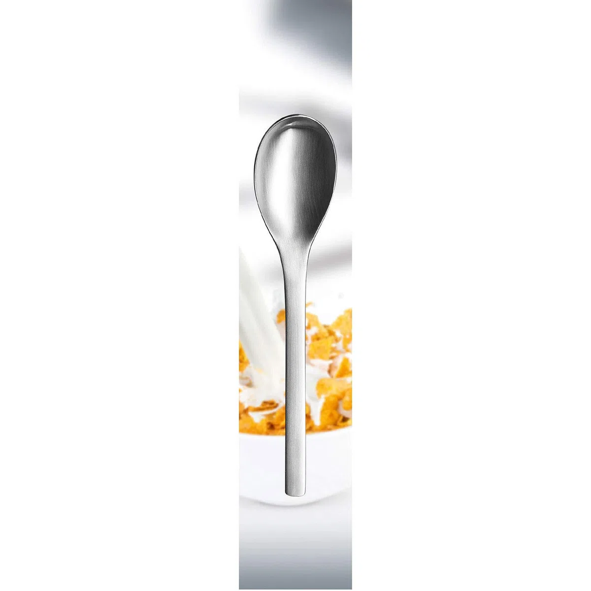 Cuchara Puresigns One extra para cereales, 16,50 cm, Acero Inoxidable Mate Plateado, 2 unidades