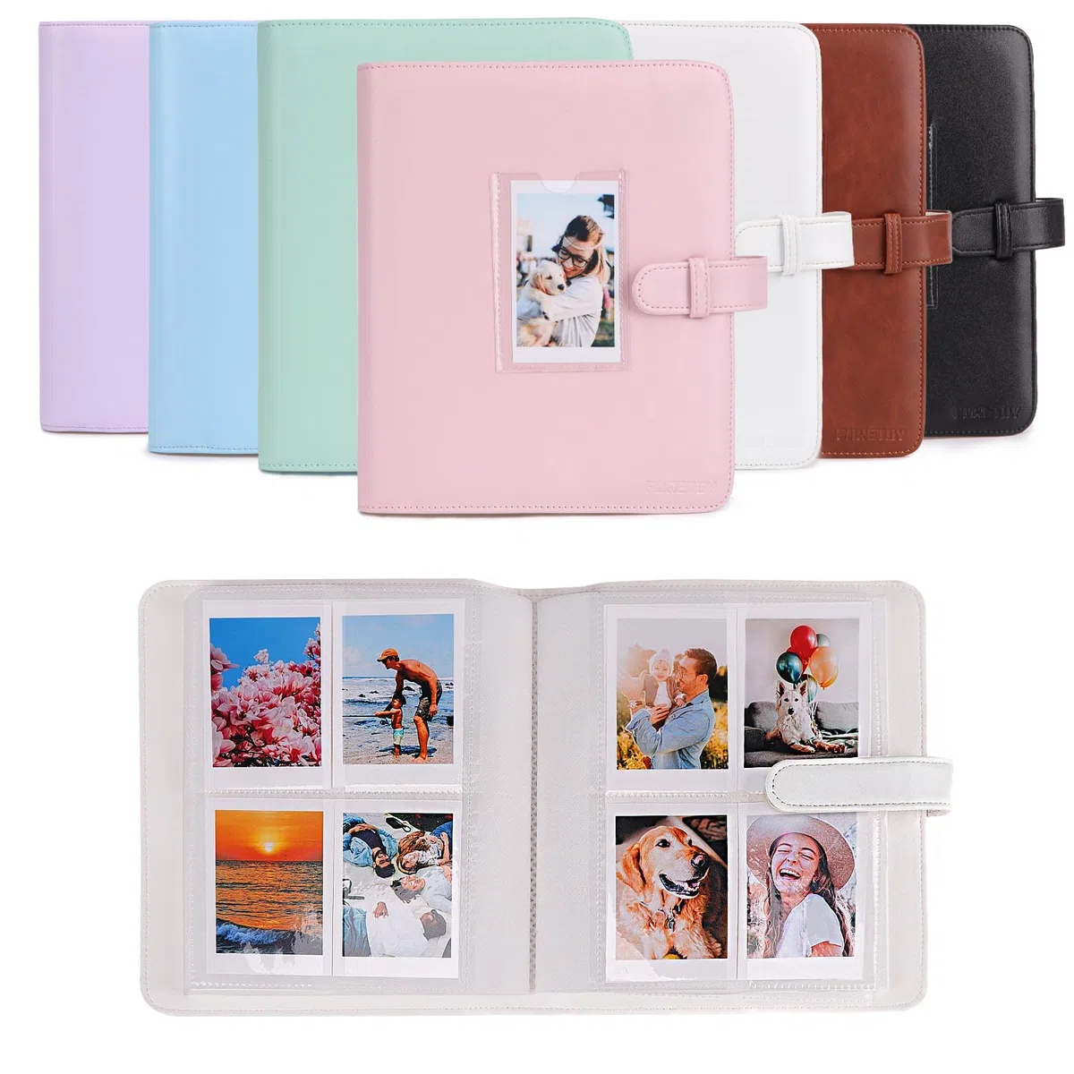 Álbum de fotos con 256 bolsillos para películas de 3 pulgadas, compatible con Fujifilm Instax Mini 12 11 9 8 25 50s 70 90, portafotos Polaroid - Compatible con Polaroid Snap PIC-300/ Kodak Instant