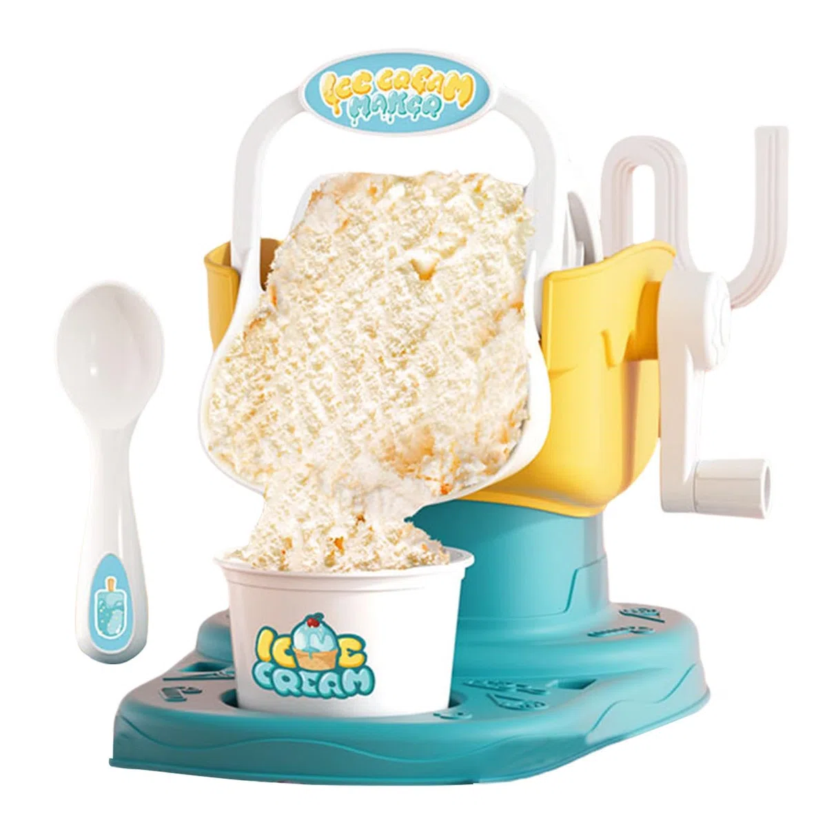Máquina para hacer helados, Heladera para niños, Máquina de helado | Prepara manualmente yogur helado o helado en minutos, enfriamiento duradero y fácil de limpiar.