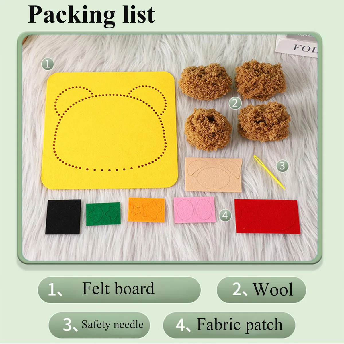 Genérico Diy Embroidery Doll Set, Embroidery Kit For Kids, Sewing Kit For Kids, Diy Embroidery Doll Set For Kids, Cartoon Animal Sewing Craft Kit For Kids (4pcs-a)