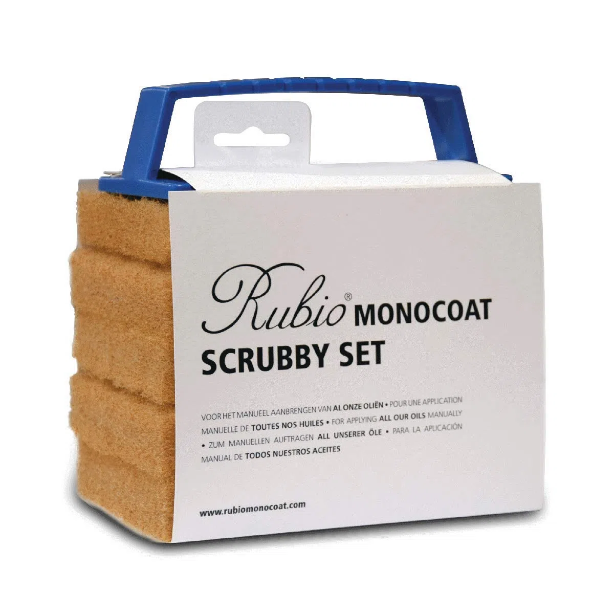 Rubio Monocoat - Juego de recogedor, soporte para almohadillas y 5 almohadillas de color beige