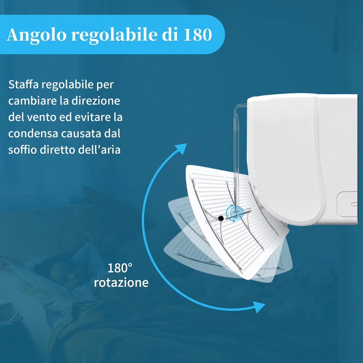 Parabrisas de aire acondicionado, QZMVER Deflector para aire acondicionado universal, Parabrezz ajustable, escudo del aire acondicionado frío/caliente, anti directo Blowing para casa, oficina