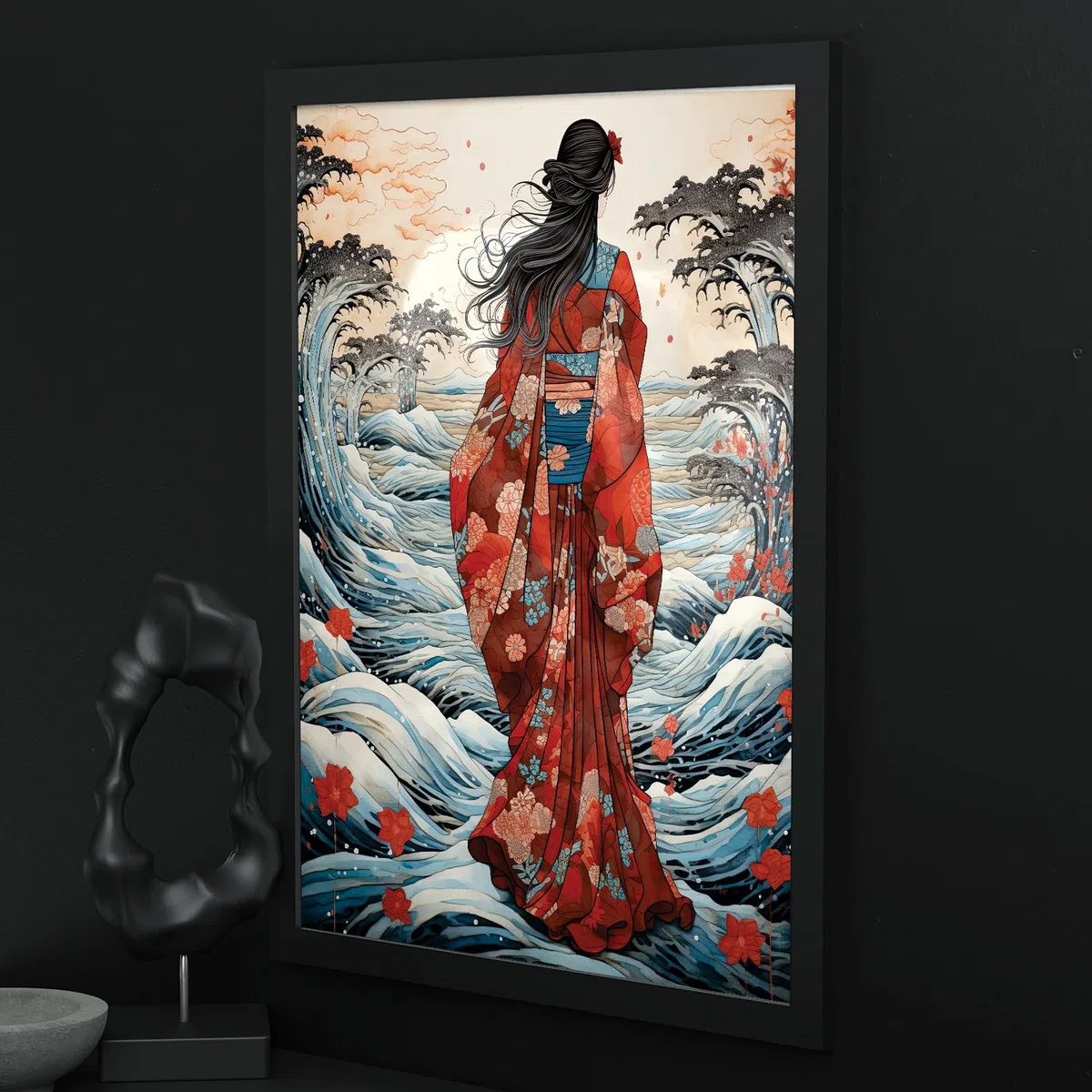 Papel de arroz Mujer Japonesa, 29 x 40cm (1pc) - para Muebles Póster Decoupage by CRAFT KREATIVELY