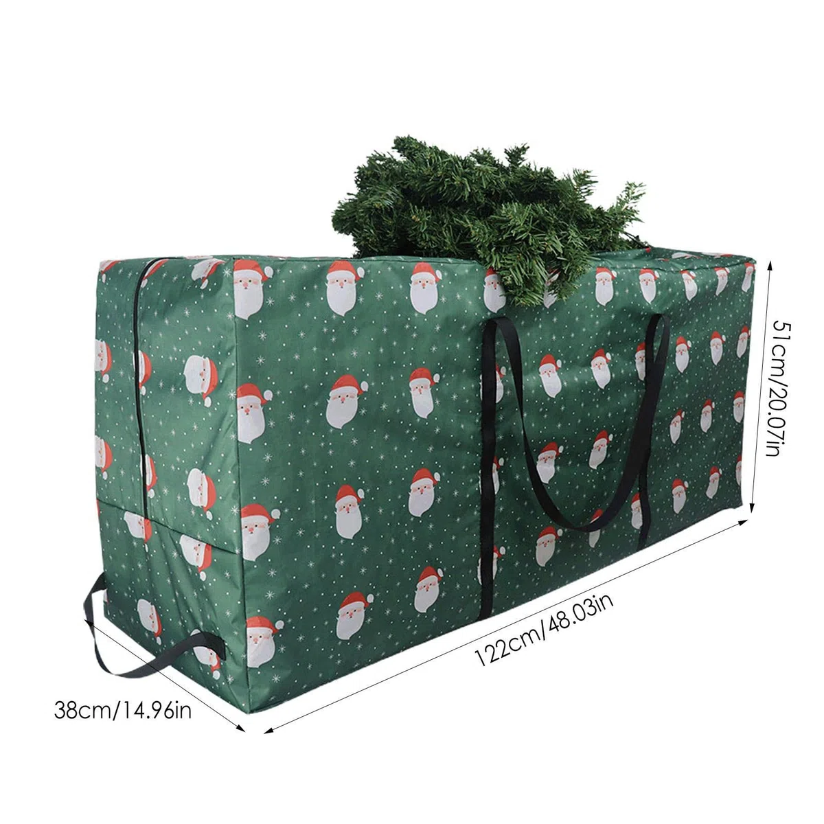 Murman Bolsa De Almacenamiento para Árboles De Navidad, Caja De Almacenamiento De Oxford 210D con 4 Asas Y Apertura Amplia, Bolsa De Almacenamiento De Transporte para Árbol De Navidad De 4 Pies
