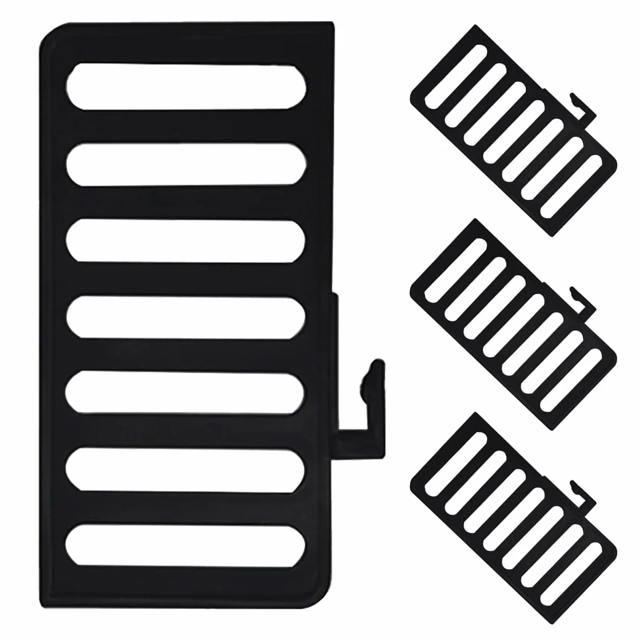 Milisten – Juego de 4 divisores de zapatos de plástico para muebles de zapato, marco abatible, antivuelco, hardware para estantes ajustables de entrada, organizador
