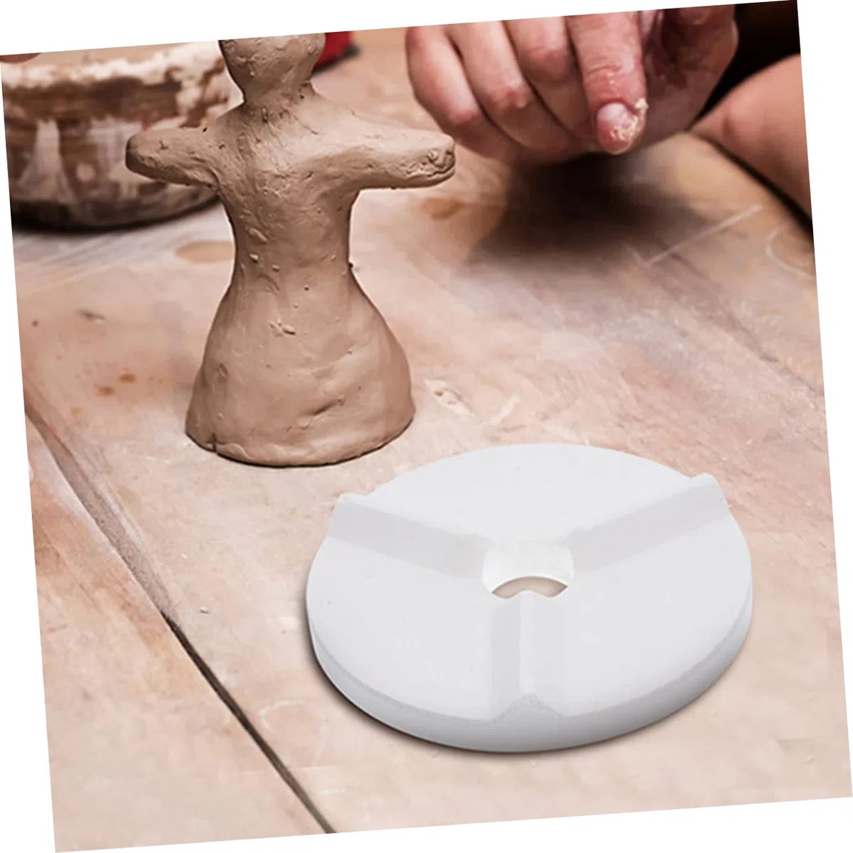 NUOBESTY 2piezas Almohadilla Anti-vidriado De Cerámica Soporte Refractario Para Horno Herramienta De Bricolaje Para Escultura De Reutilizable Para Cocción De Cerámica Horno