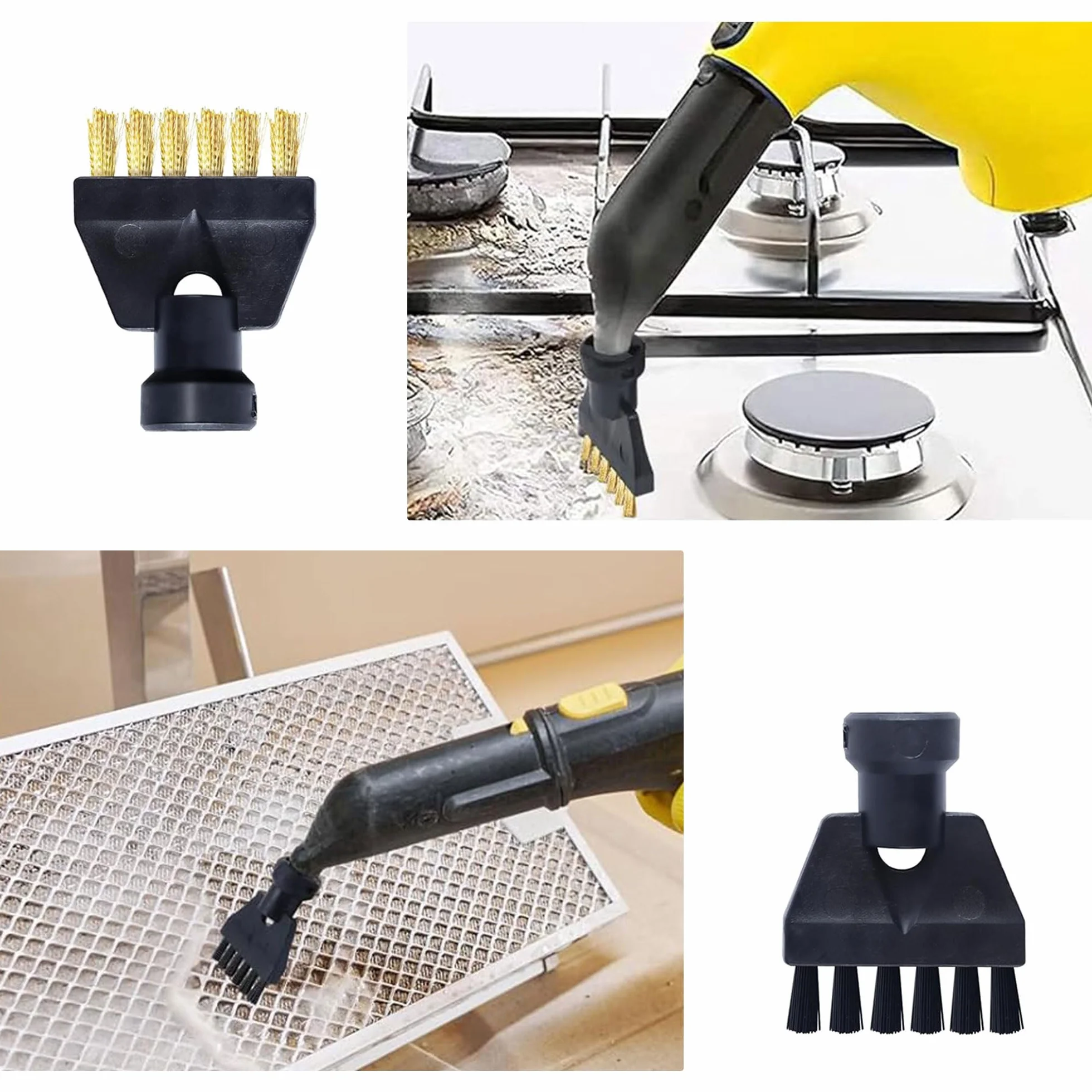 Cepillos Accesorio Limpiador Vapor para Karcher SC1 SC2 SC3 SC4 SC5 (12 piezas)