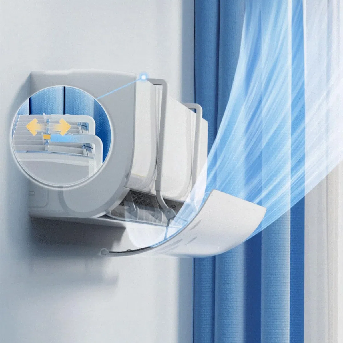 Deflector de aire acondicionado plegable universal, ajustable para parabrisas de aire acondicionado, escudo para casa, oficina, ancianos, bebés, mujeres embarazadas