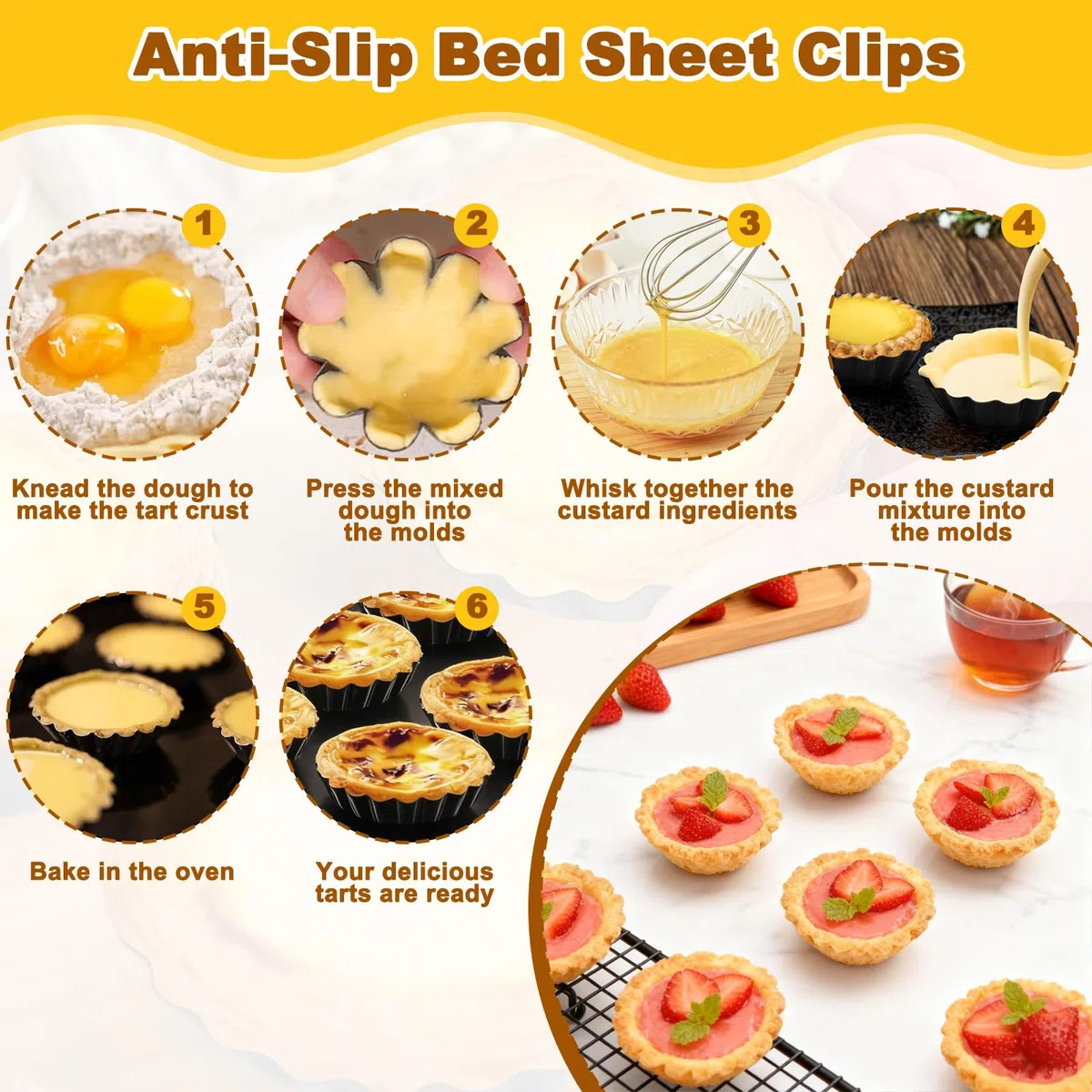 12 Piezas Moldes Tartaletas con Base Extraíble, 8cm Molde Quiche Mini Antiadherentes, Molde Redondo con Base Desmontable, Moldes Acero Carbono para Tartas Frutas, Pasteles, Tartelette (Negro)