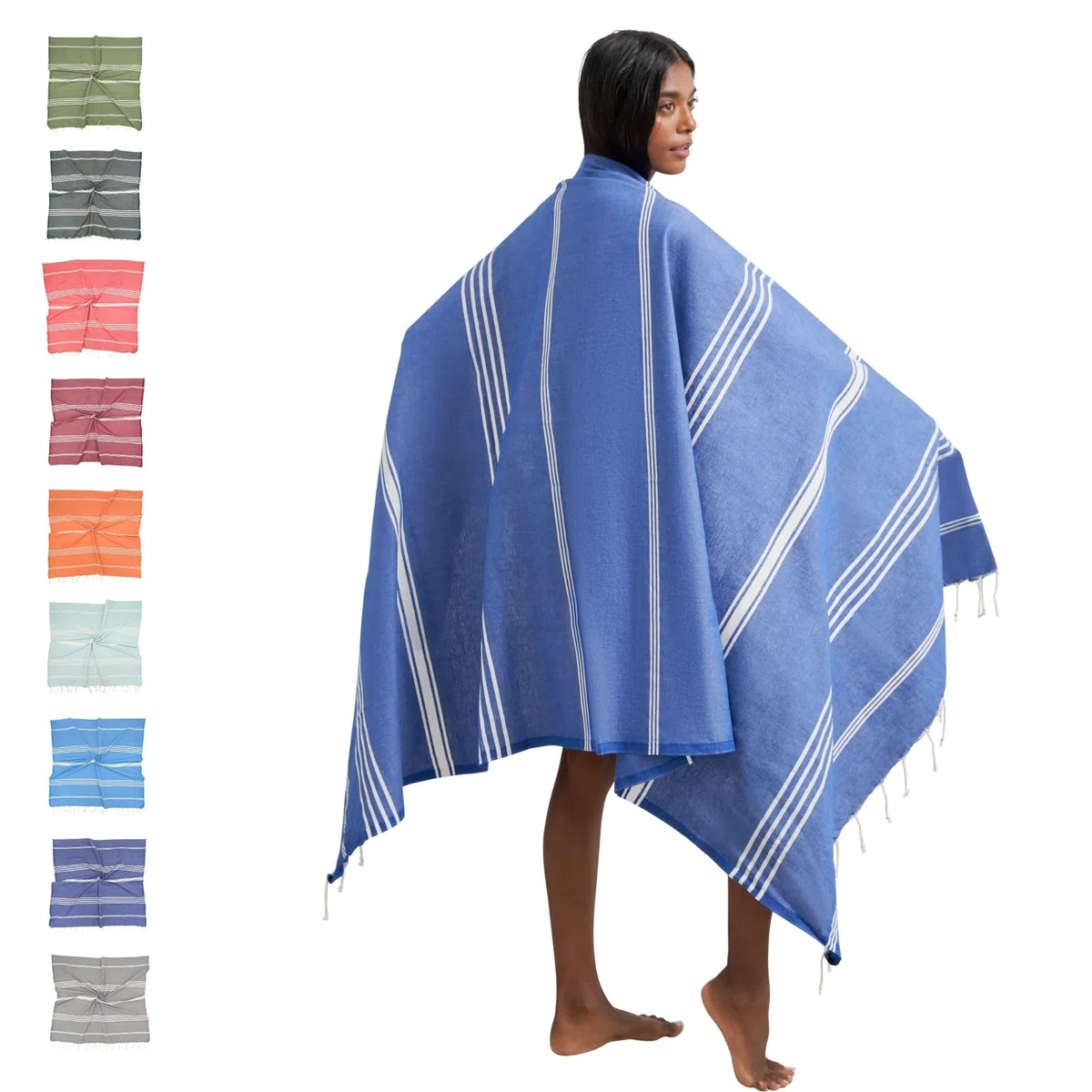 Toalla de Playa de Algodón - Grande 200x100 cm - Ultraligera - Secado Rápido | Toalla de Playa para Mujeres y Hombres: Fácil de Limpiar - Multifuncional para la Playa, Piscina, Viajes, Exteriores